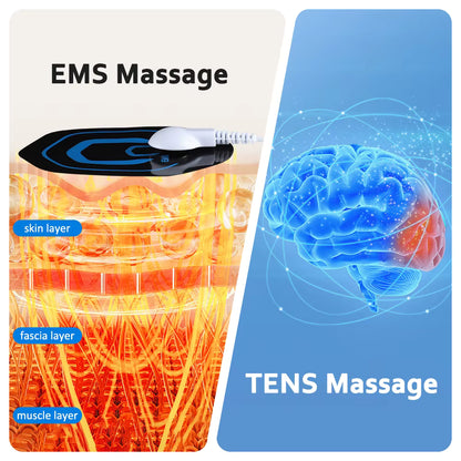 Dual-Channel EMS TENS Pulse Massager with 9 Modes & 30 Intensity Levels
