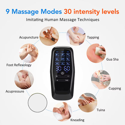 Dual-Channel EMS TENS Pulse Massager with 9 Modes & 30 Intensity Levels